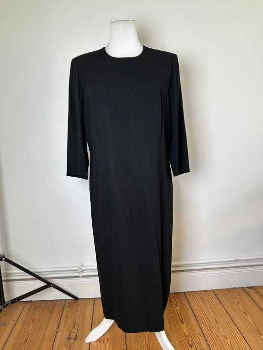 Vintage Givenchy Jersey Midi Dress Black M
