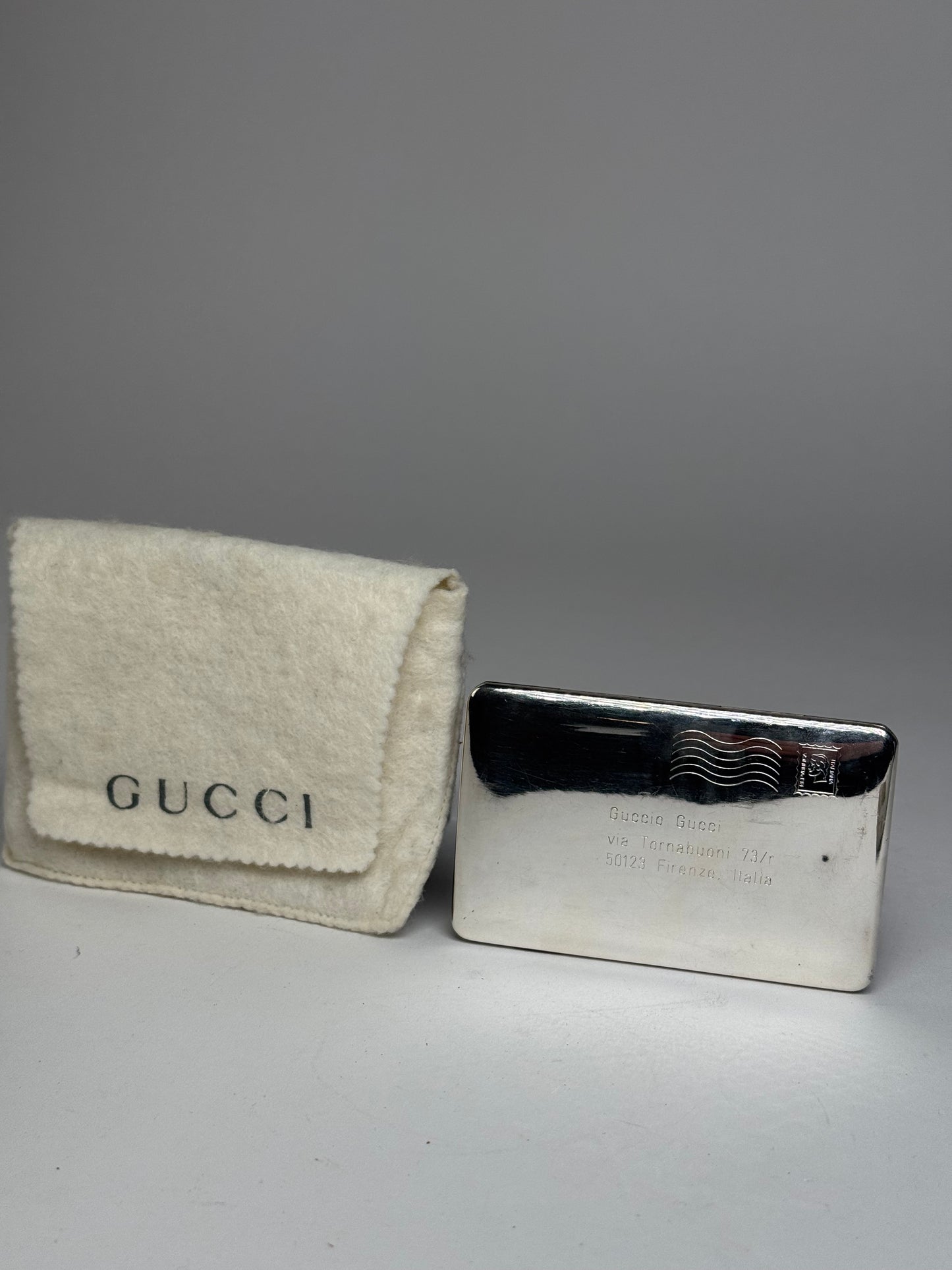Vintage Gucci Sterling Silver Case Card Holder