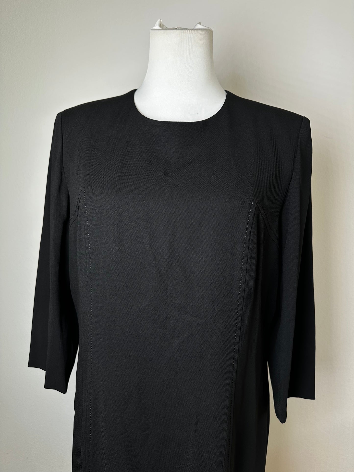 Vintage Givenchy Jersey Midi Dress Black M