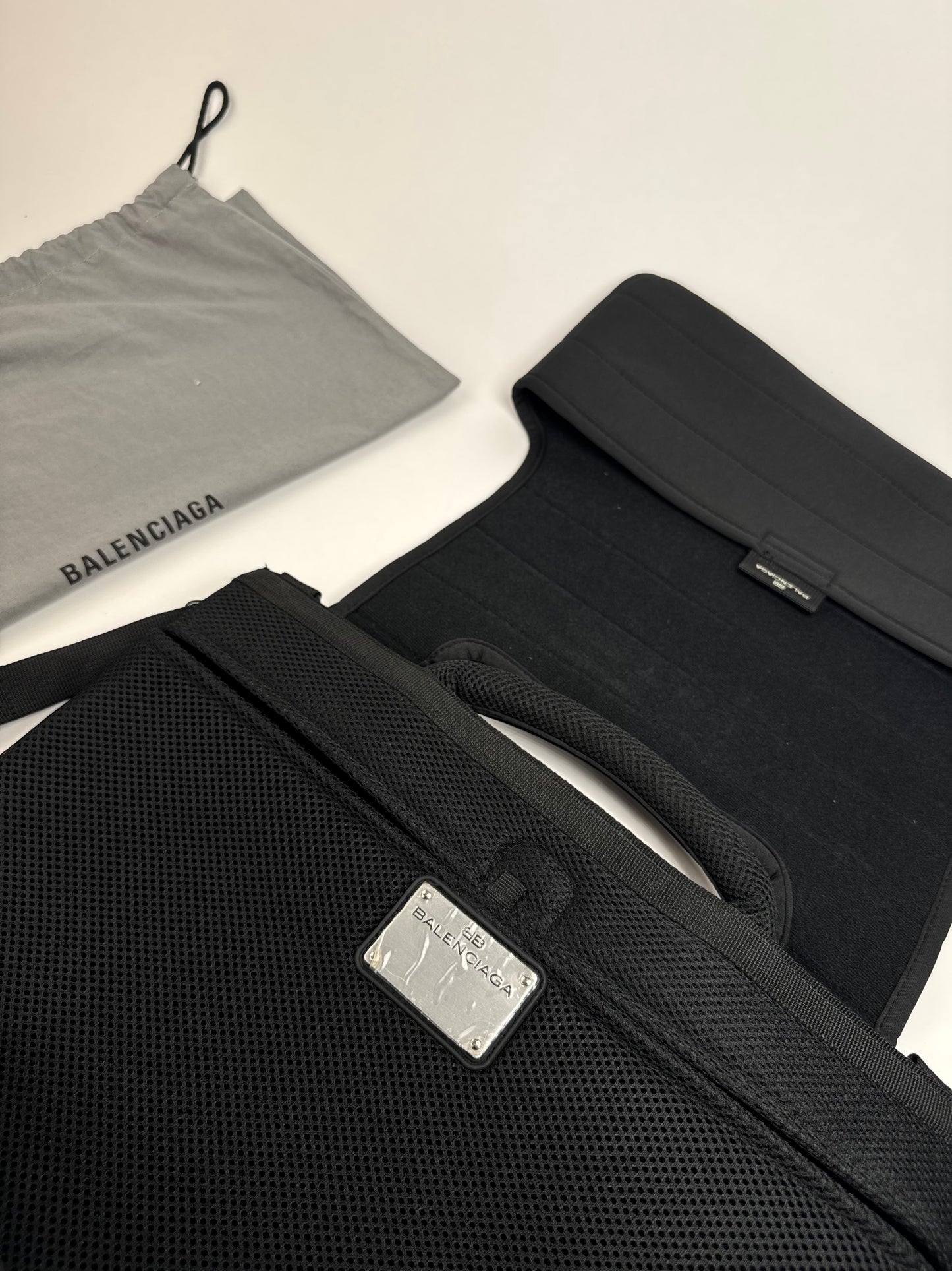 Sac vintage en toile Balenciaga à double sens noir