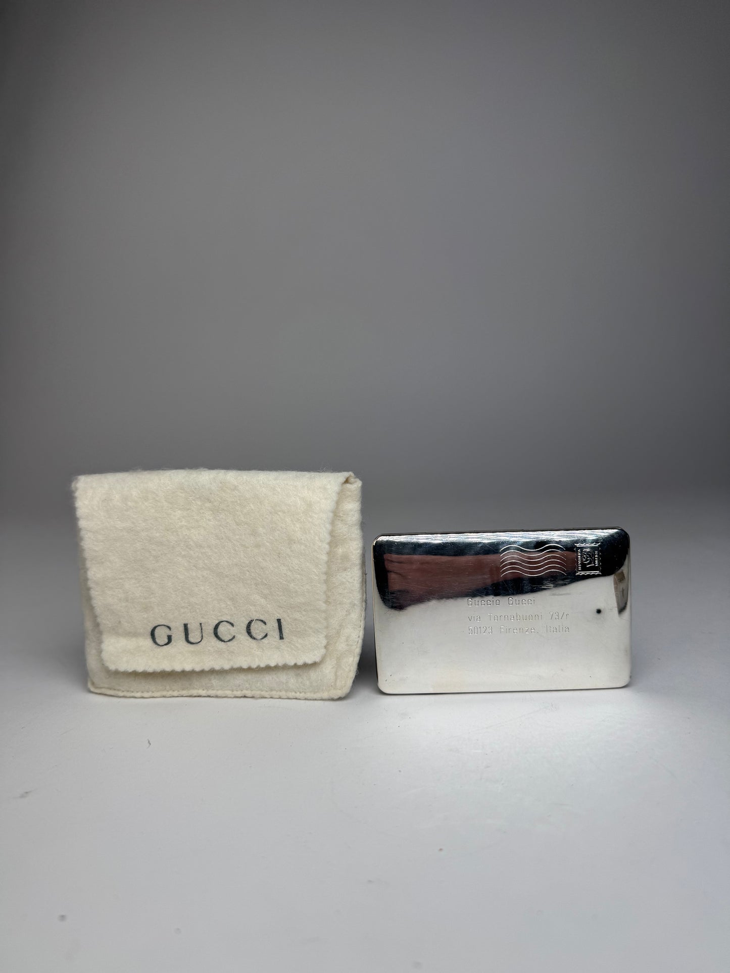 Vintage Gucci Sterling Silver Case Card Holder