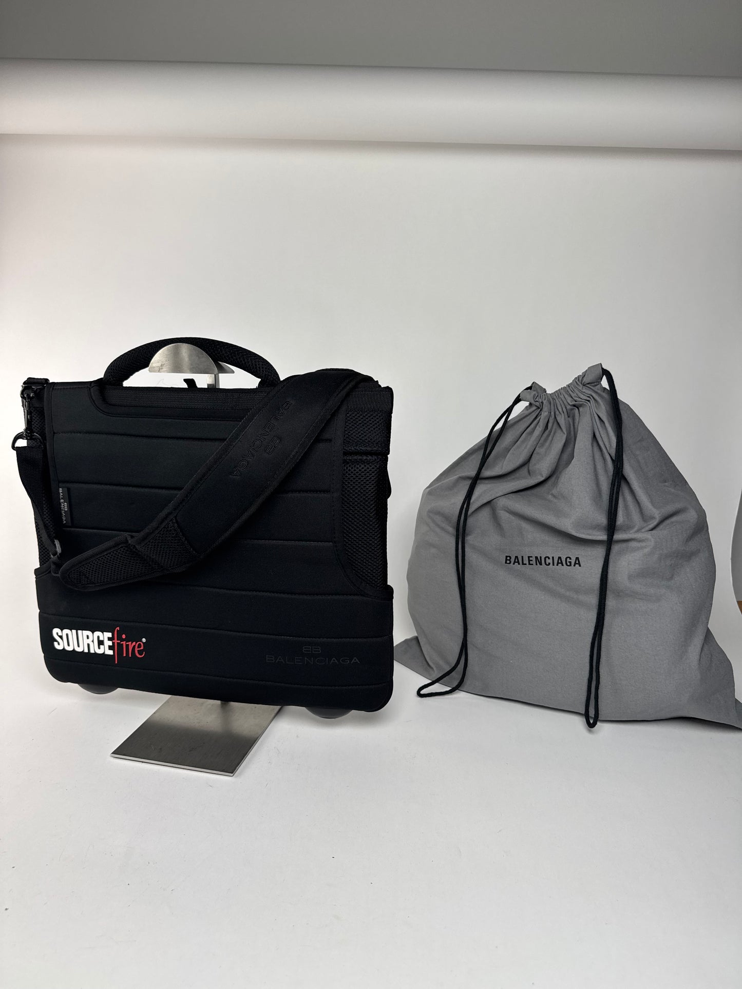 Sac vintage en toile Balenciaga à double sens noir