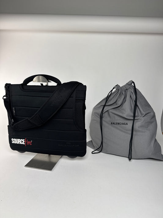 Sac vintage en toile Balenciaga à double sens noir