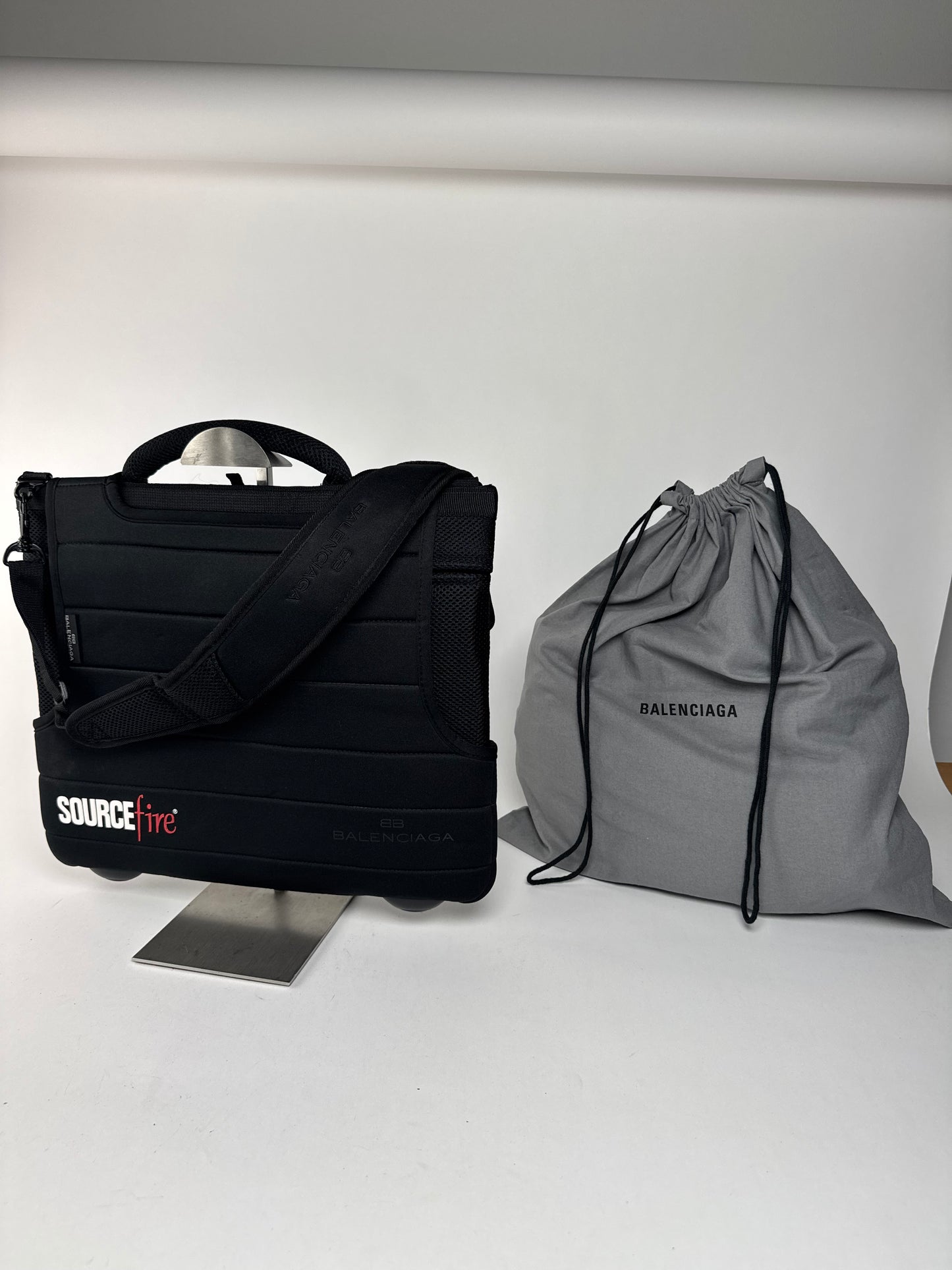 Sac vintage en toile Balenciaga à double sens noir