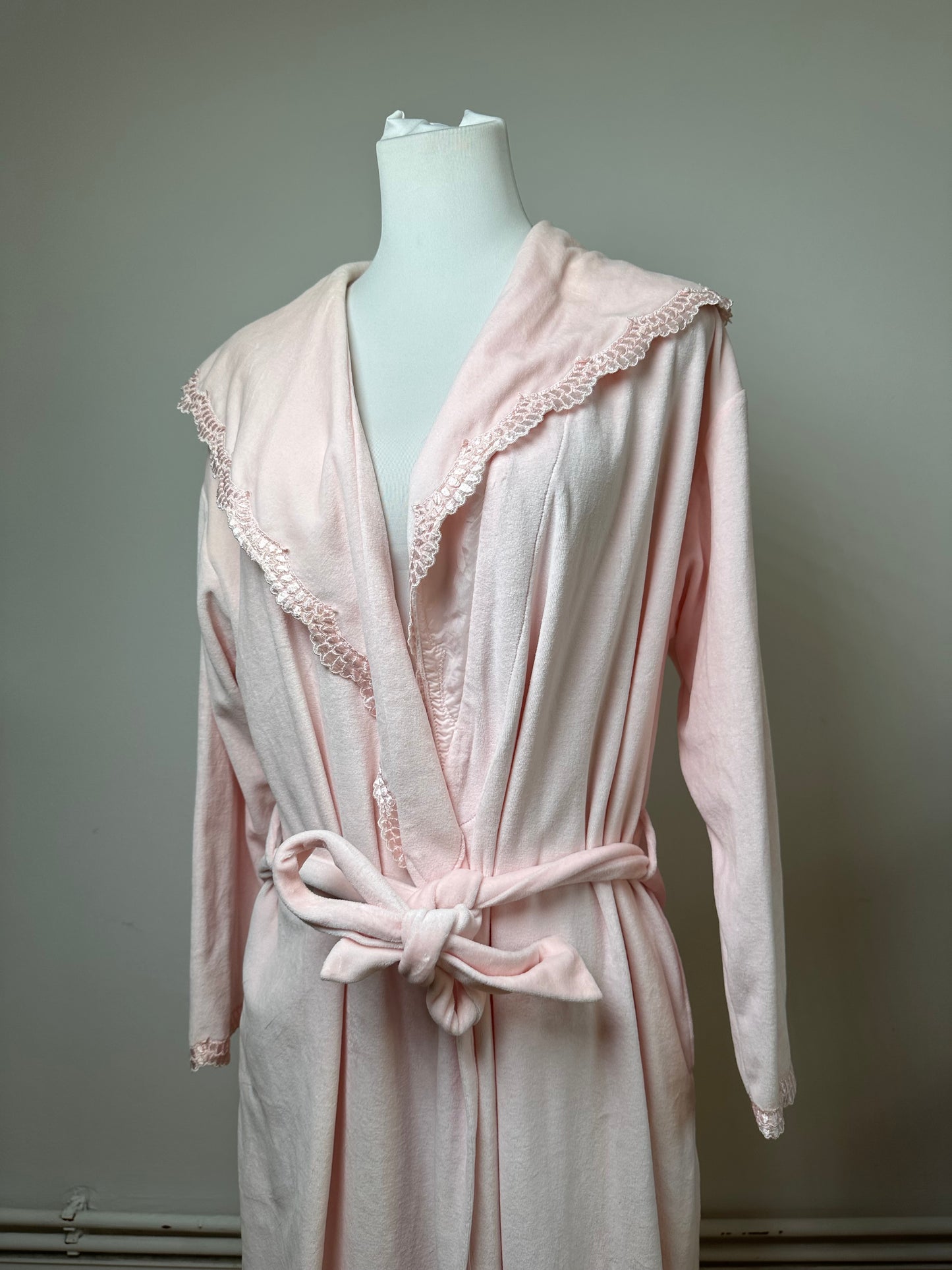 Vintage Christian Dior Velour Bathrobe Pink M