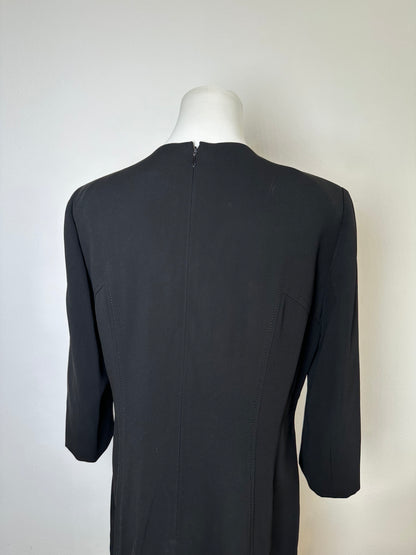 Vintage Givenchy Jersey Midi Dress Black M