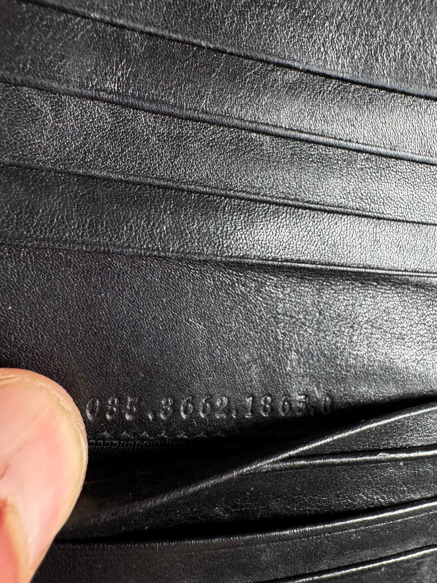 Vintage Gucci Bamboo Leather Wallet black