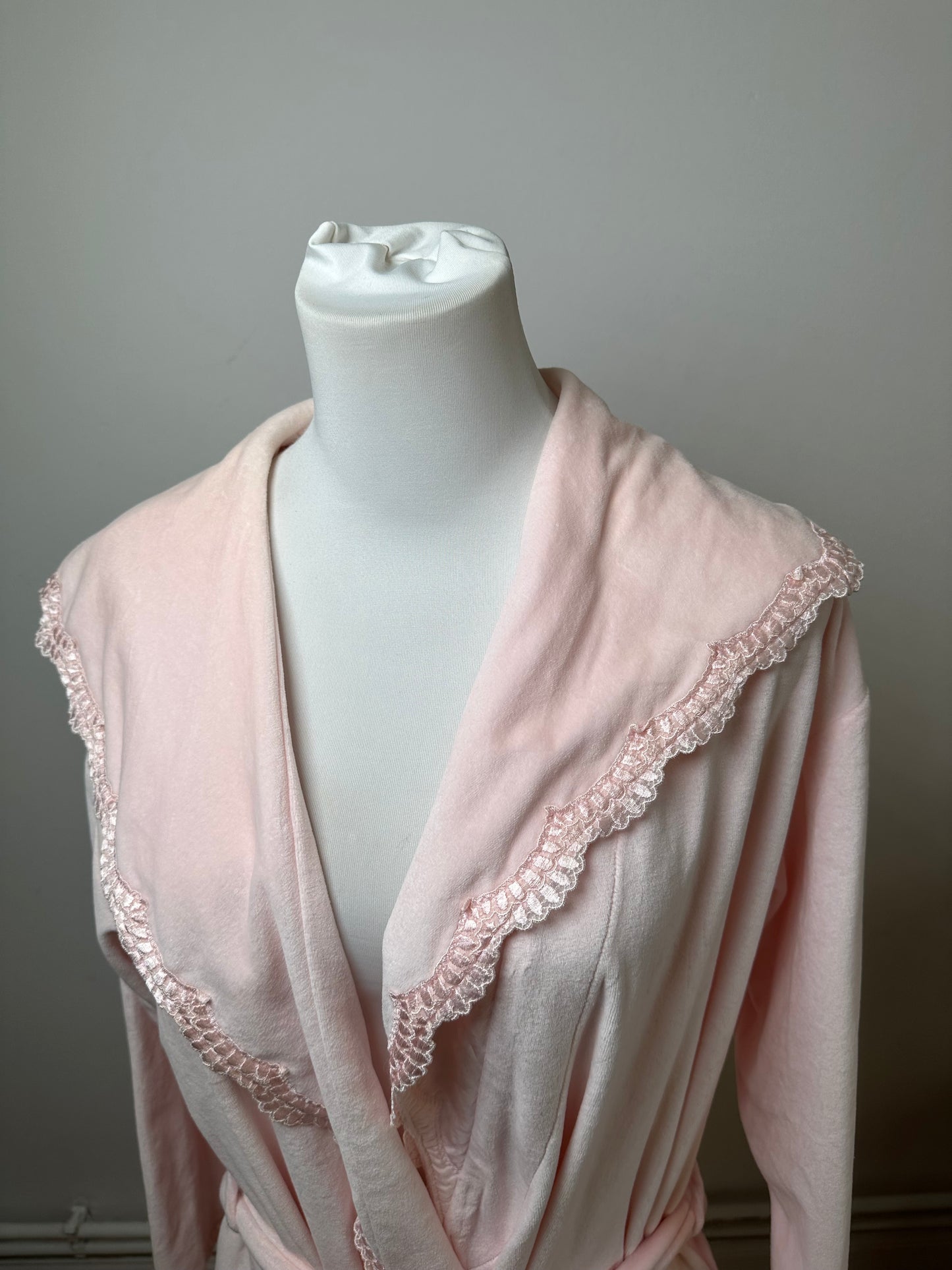 Vintage Christian Dior Velour Bathrobe Pink M