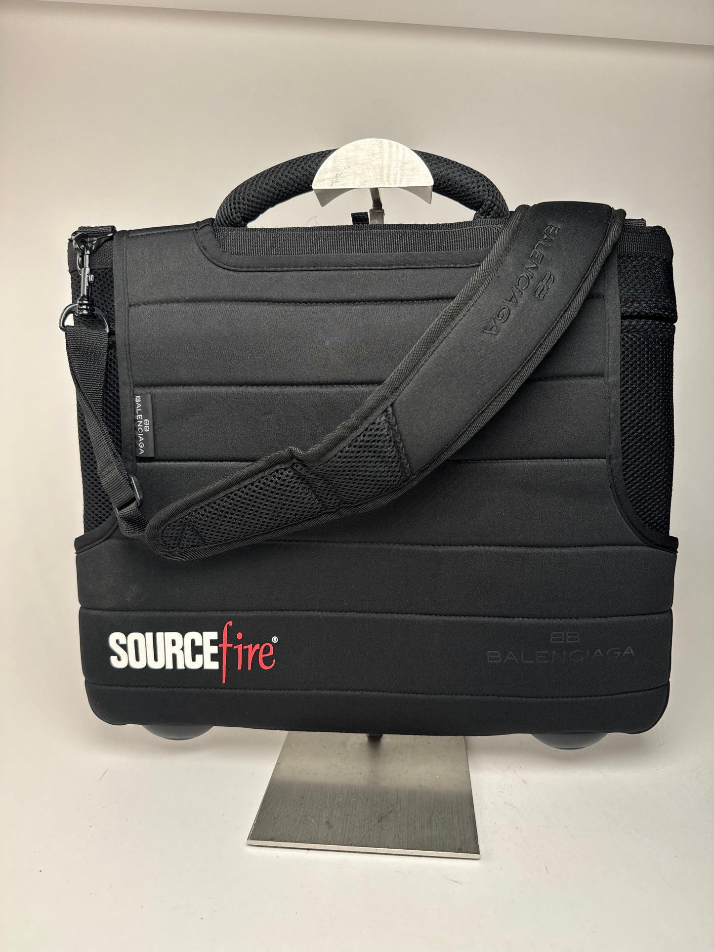 Sac vintage en toile Balenciaga à double sens noir