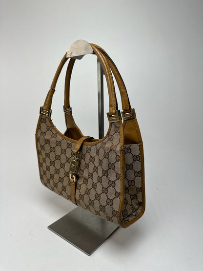 Sac Gucci Jackie Monogram vintage beige marron