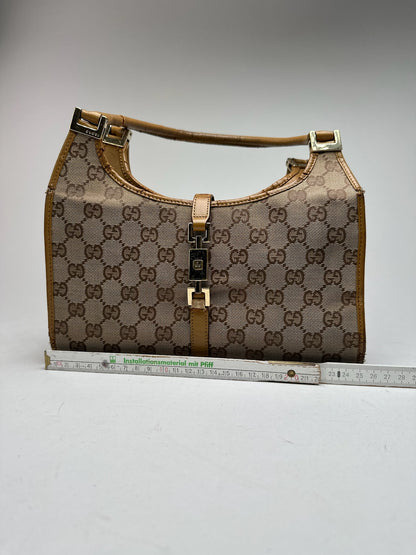 Sac Gucci Jackie Monogram vintage beige marron