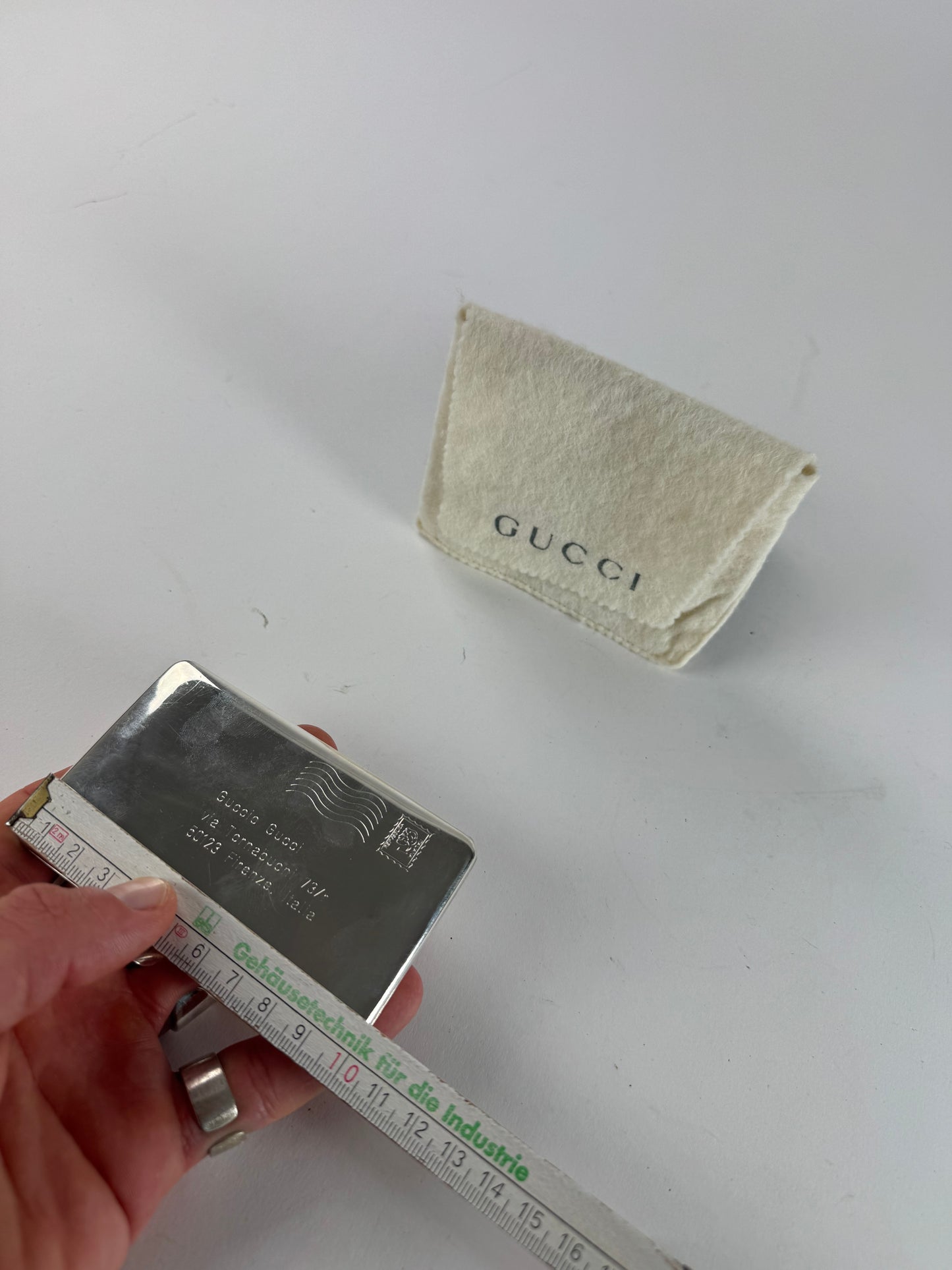 Vintage Gucci Sterling Silver Case Card Holder