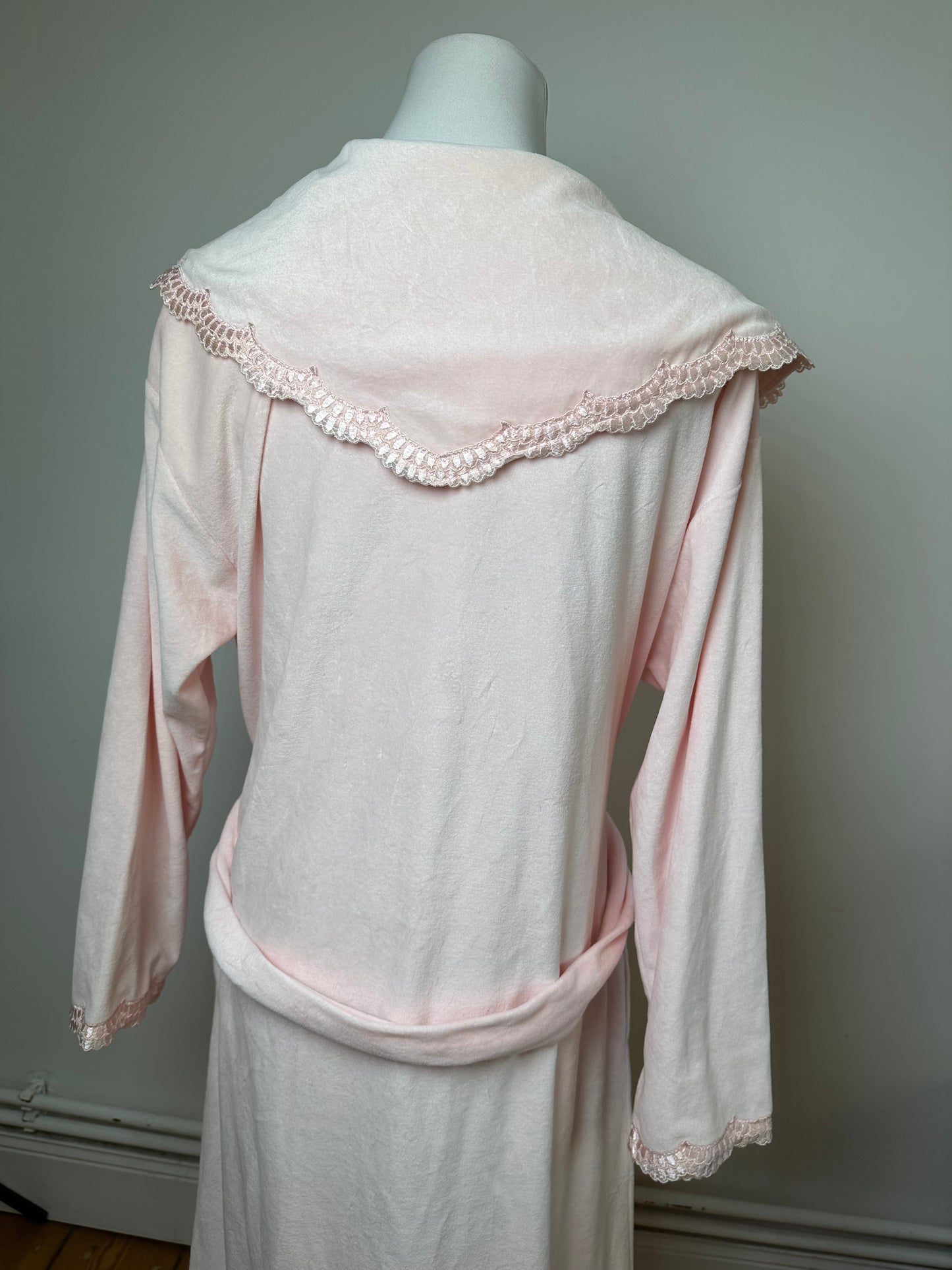 Vintage Christian Dior Velour Bathrobe Pink M