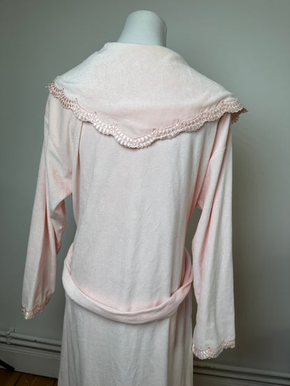 Vintage Christian Dior Velour Bathrobe Pink M
