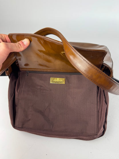 Vintage Givenchy Patent Leather Bag brown