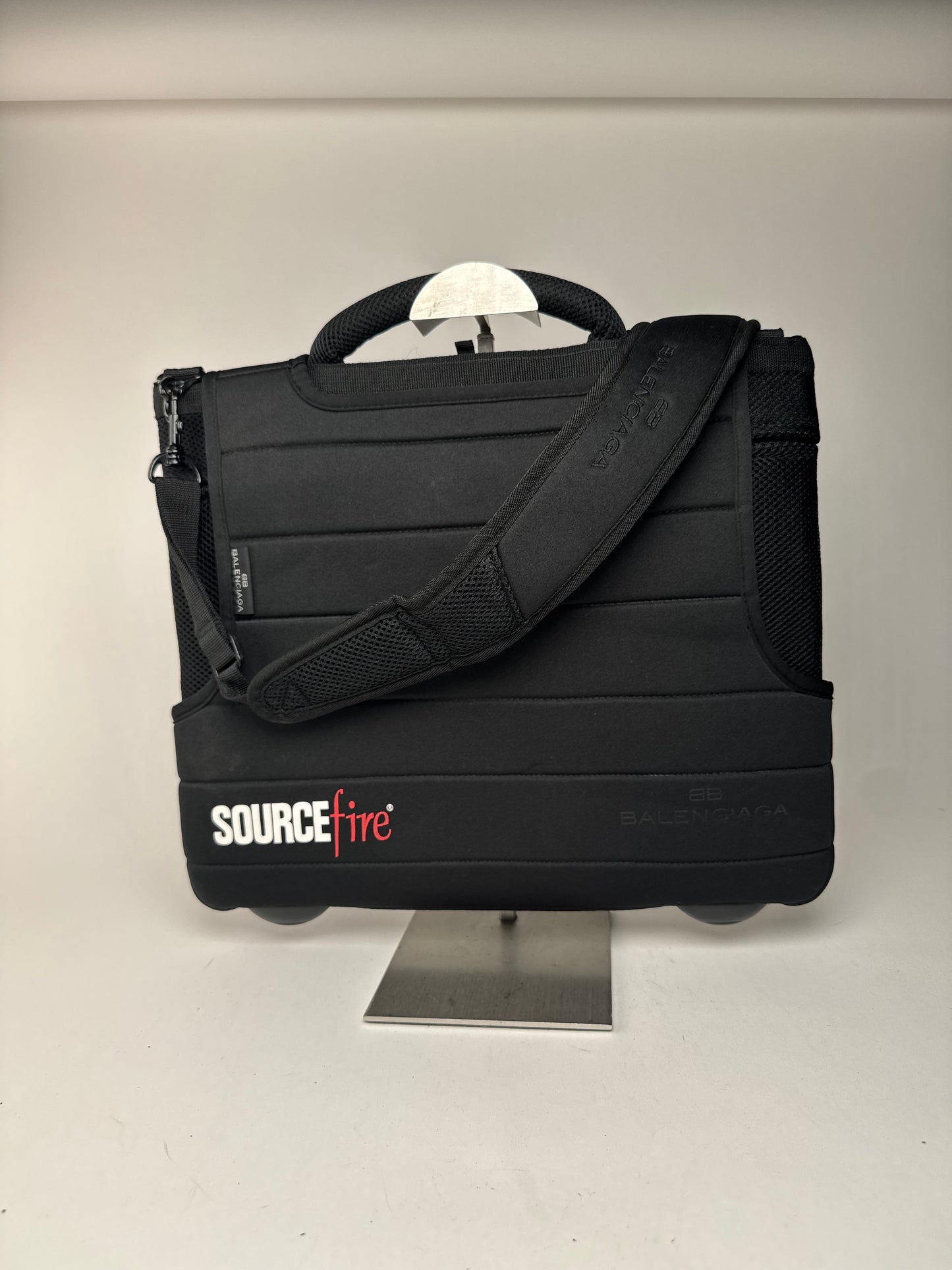 Sac vintage en toile Balenciaga à double sens noir