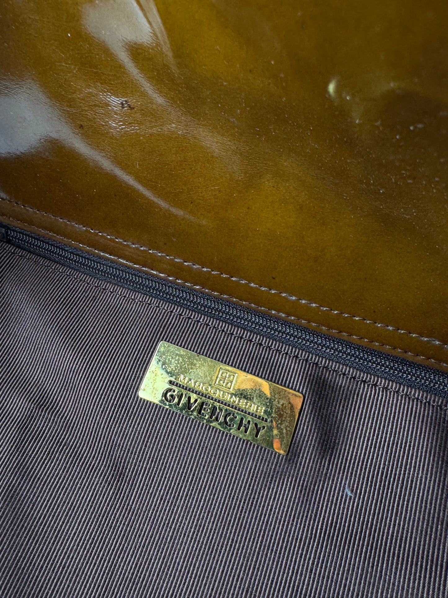 Vintage Givenchy Patent Leather Bag brown