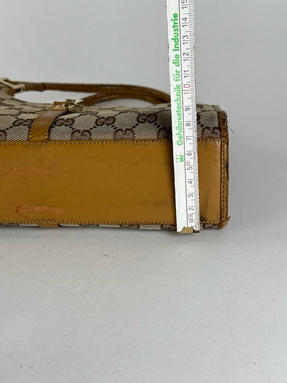 Sac Gucci Jackie Monogram vintage beige marron