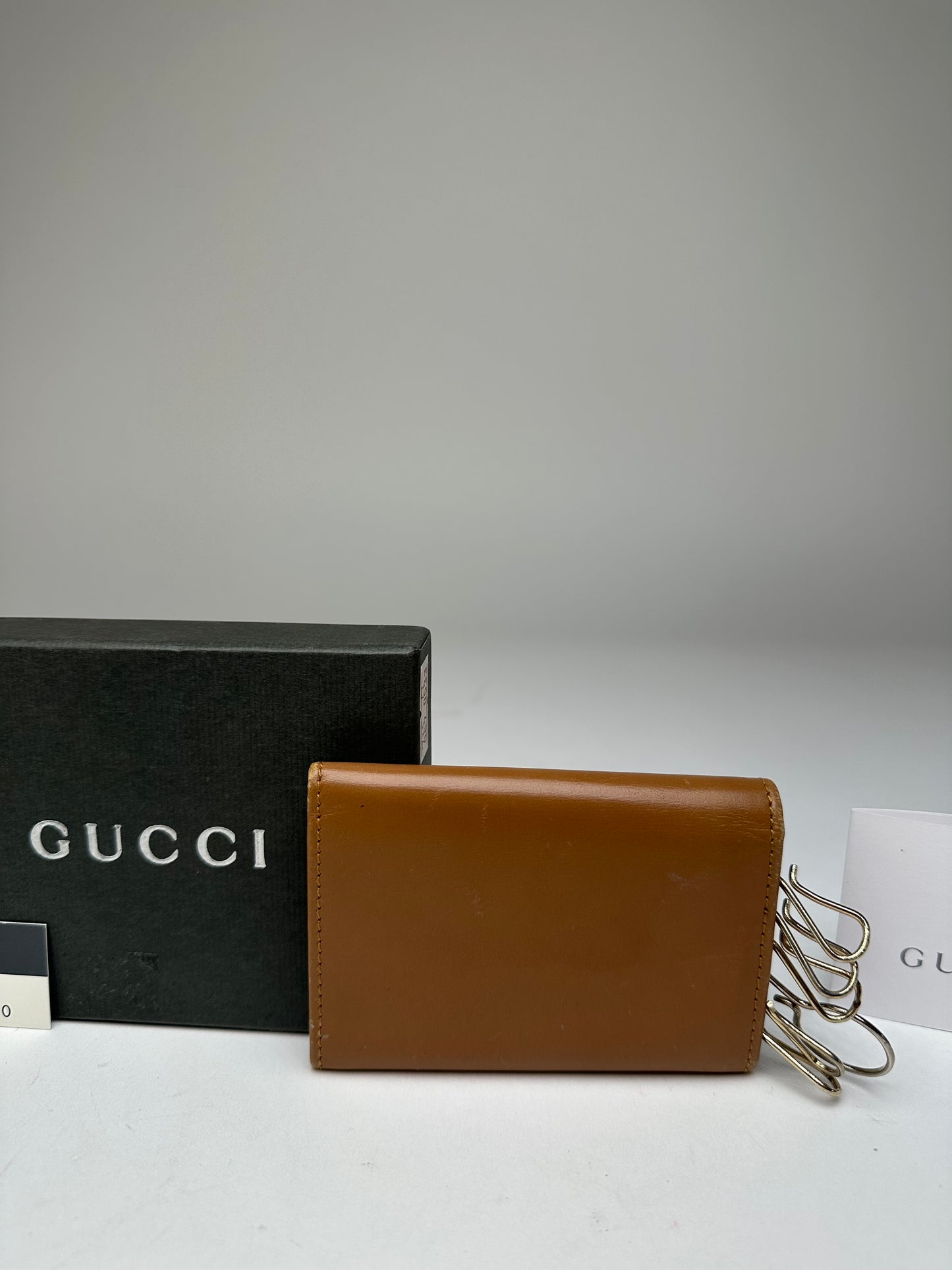 Vintage Gucci GG Leather Key Holder Brown