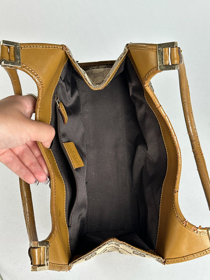 Sac Gucci Jackie Monogram vintage beige marron