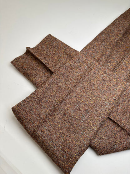 Vintage Chloe Wool Trousers Rust Brown Cream M
