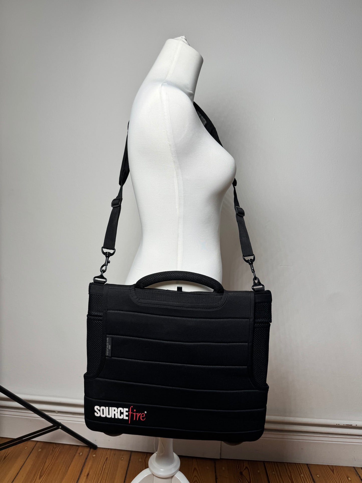 Sac vintage en toile Balenciaga à double sens noir