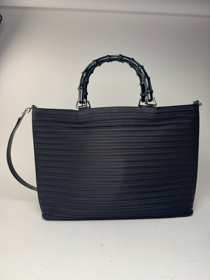Vintage Gucci 2 Way Bamboo Bag black