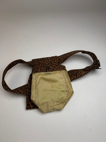 Vintage Bottega Veneta Leopard Bum Bag Brown