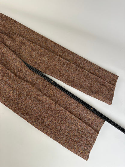Vintage Chloe Wool Trousers Rust Brown Cream M