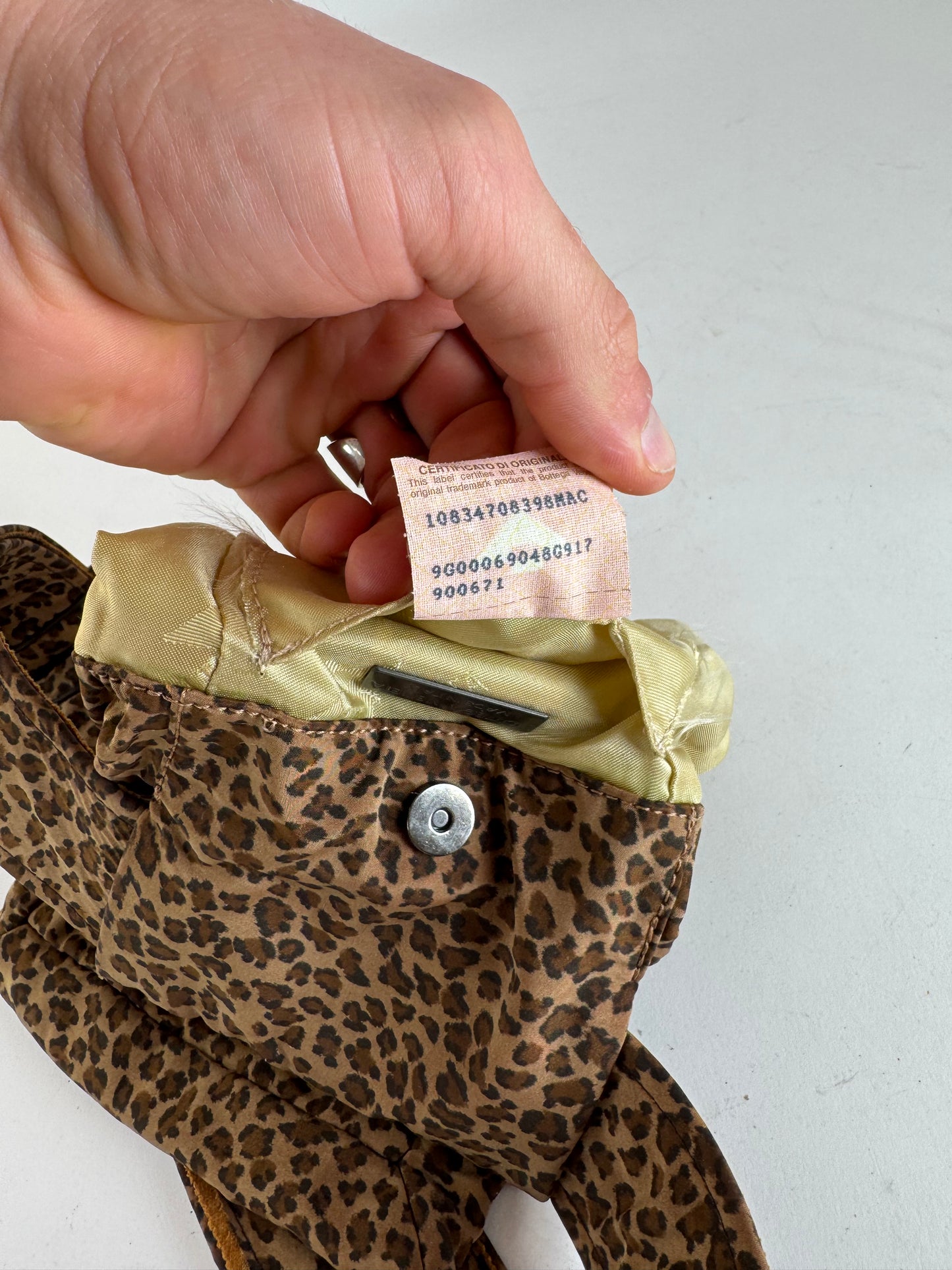 Vintage Bottega Veneta Leopard Bum Bag Brown