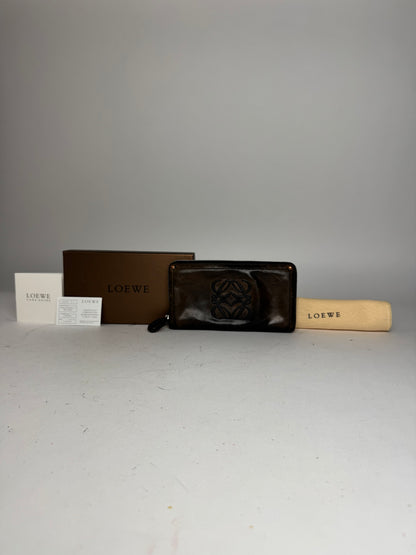 Vintage Loewe Madrid Anagram Leather Wallet Brown