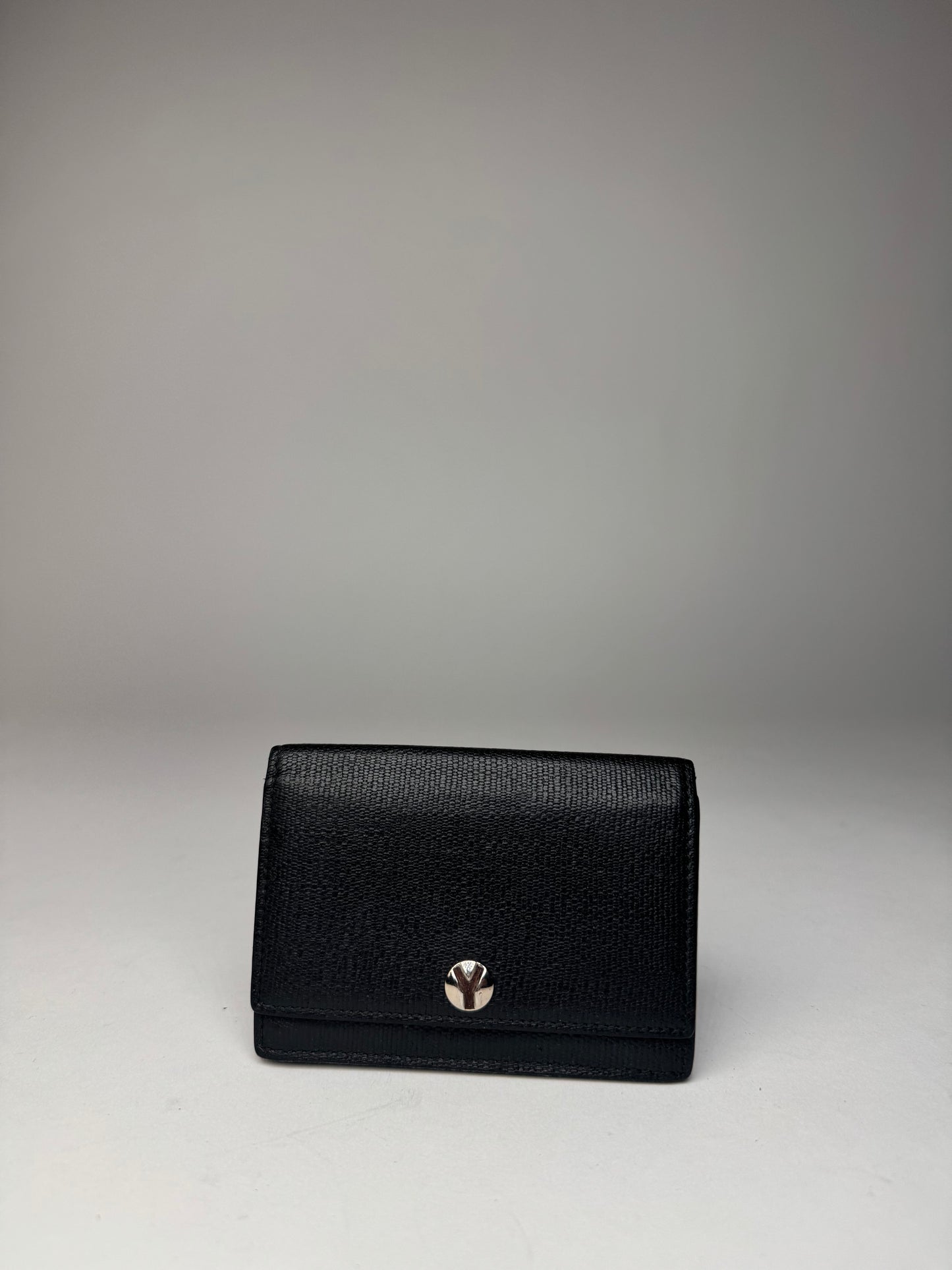 Vintage Yves Saint Laurent Leather card Holder Black