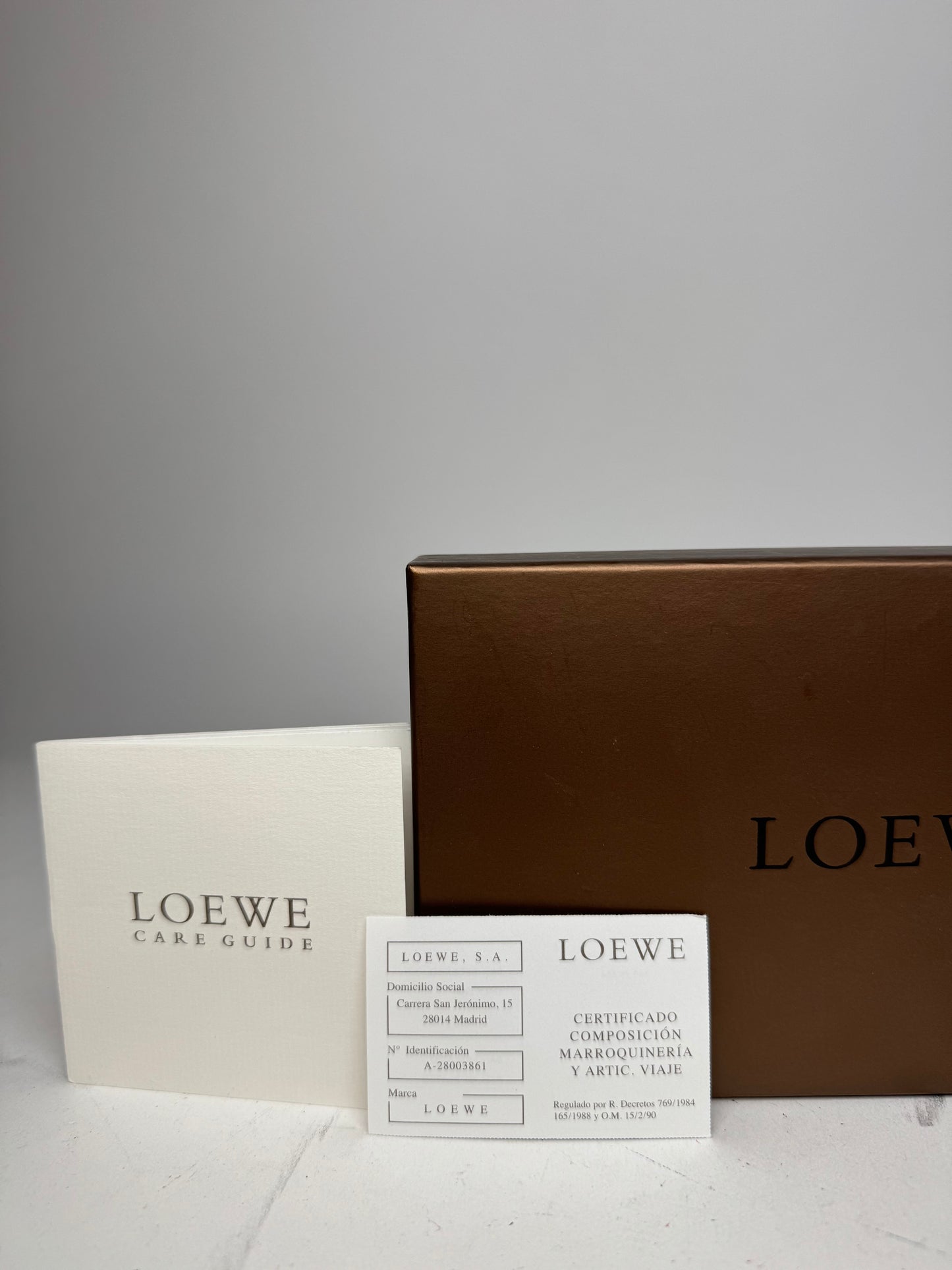 Vintage Loewe Madrid Anagram Leather Wallet Brown