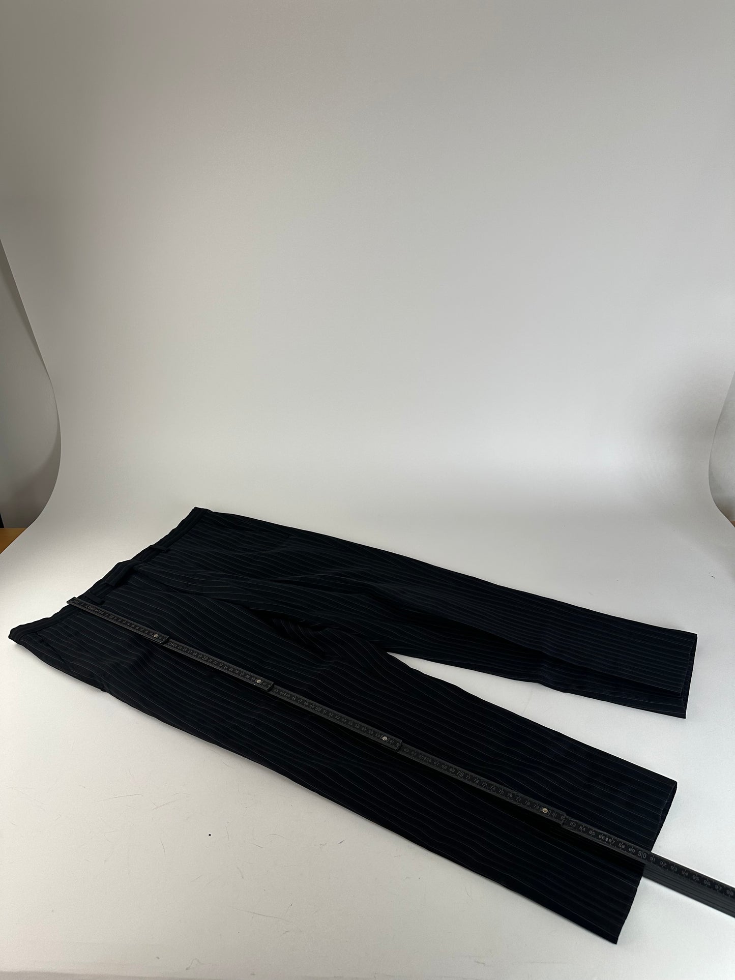 Vintage Gucci Wool Pinstripe Trousers Black M