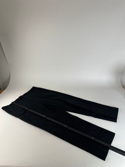 Vintage Gucci Wool Pinstripe Trousers Black M