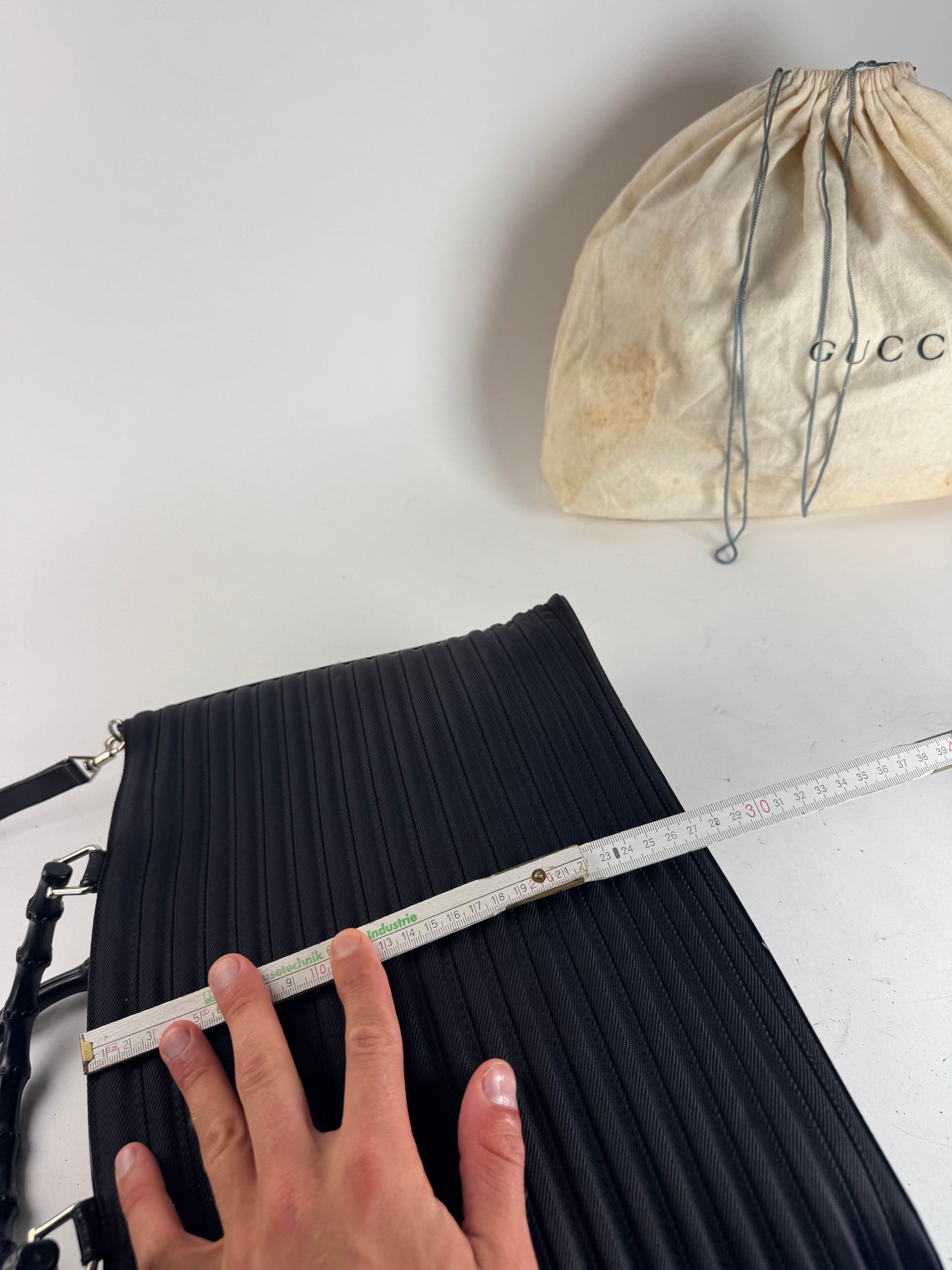 Vintage Gucci 2 Way Bamboo Bag black