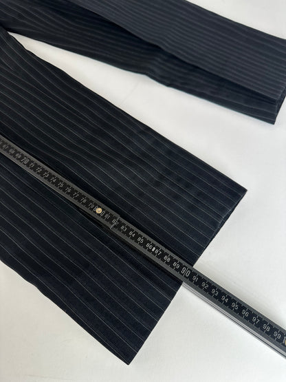 Vintage Gucci Wool Pinstripe Trousers Black M