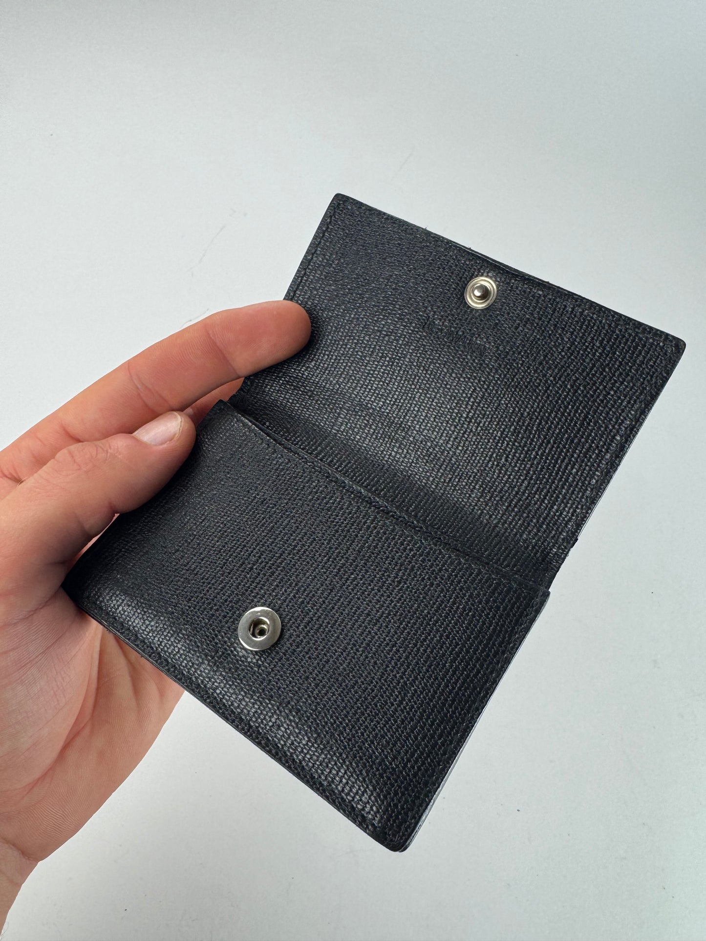 Vintage Yves Saint Laurent Leather card Holder Black