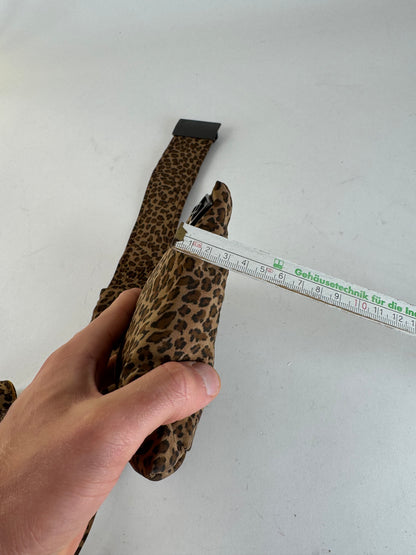 Vintage Bottega Veneta Leopard Bum Bag Brown