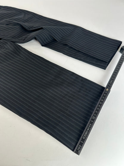 Vintage Gucci Wool Pinstripe Trousers Black M