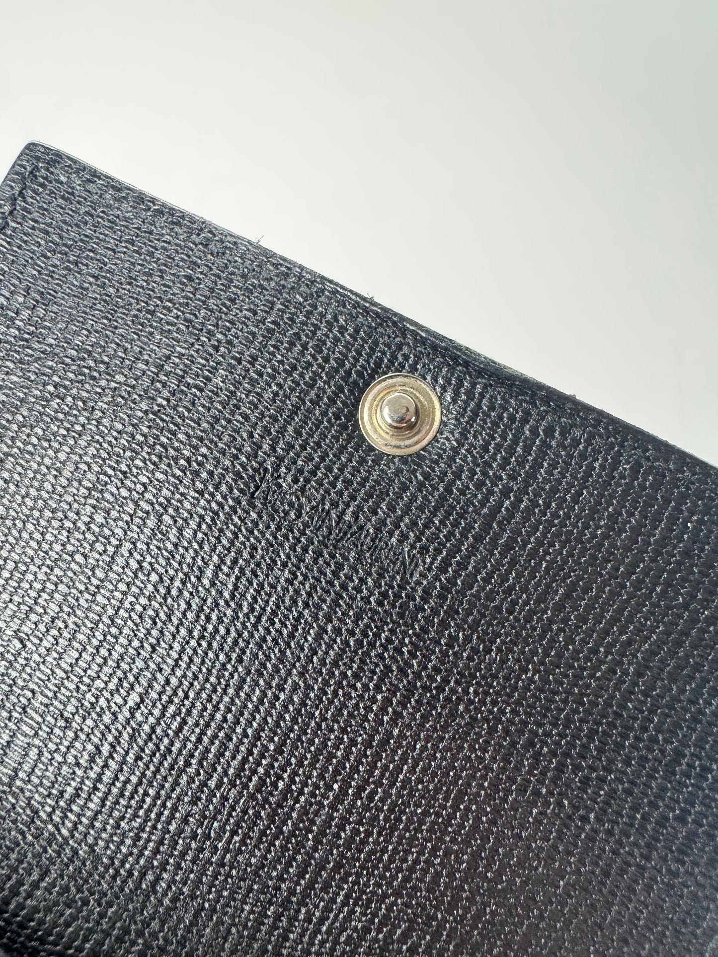 Vintage Yves Saint Laurent Leather card Holder Black