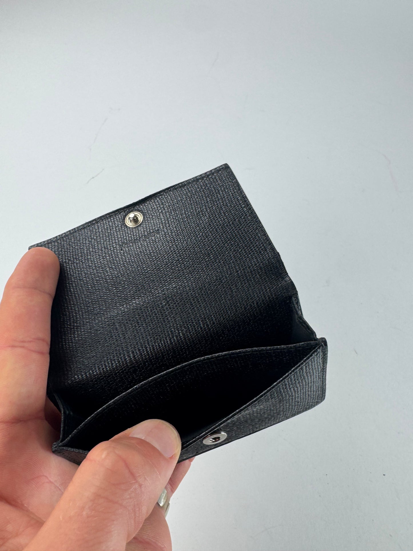 Vintage Yves Saint Laurent Leather card Holder Black