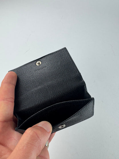 Vintage Yves Saint Laurent Leather card Holder Black