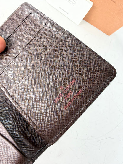 Vintage Louis Vuitton Damier Canvas Card Holder Black Brown