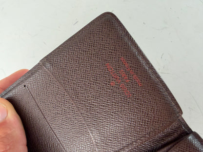 Vintage Louis Vuitton Damier Canvas Card Holder Black Brown