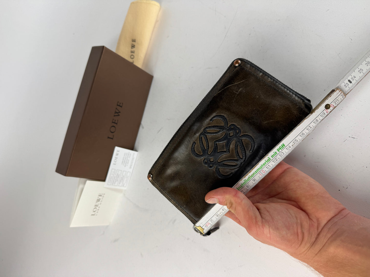 Vintage Loewe Madrid Anagram Leather Wallet Brown