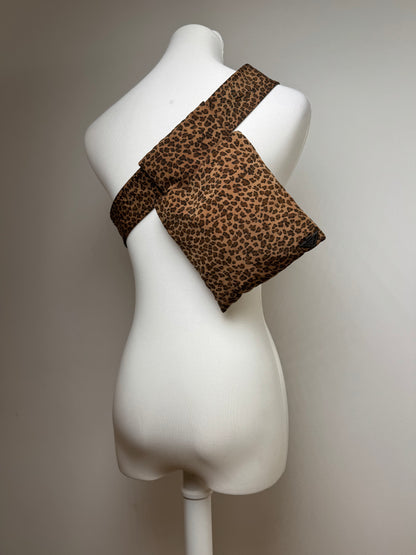 Vintage Bottega Veneta Leopard Bum Bag Brown