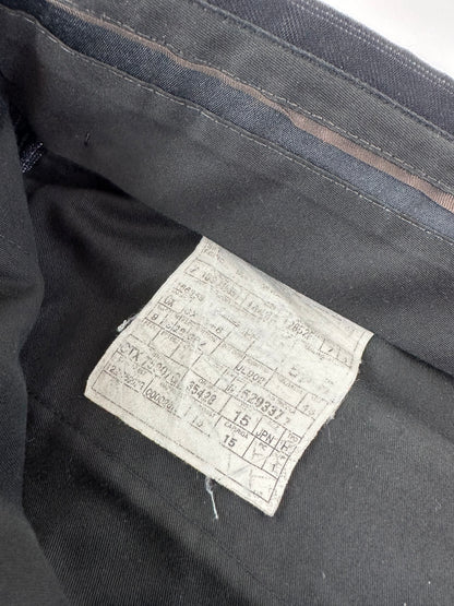 Vintage Gucci Wool Pinstripe Trousers Black M