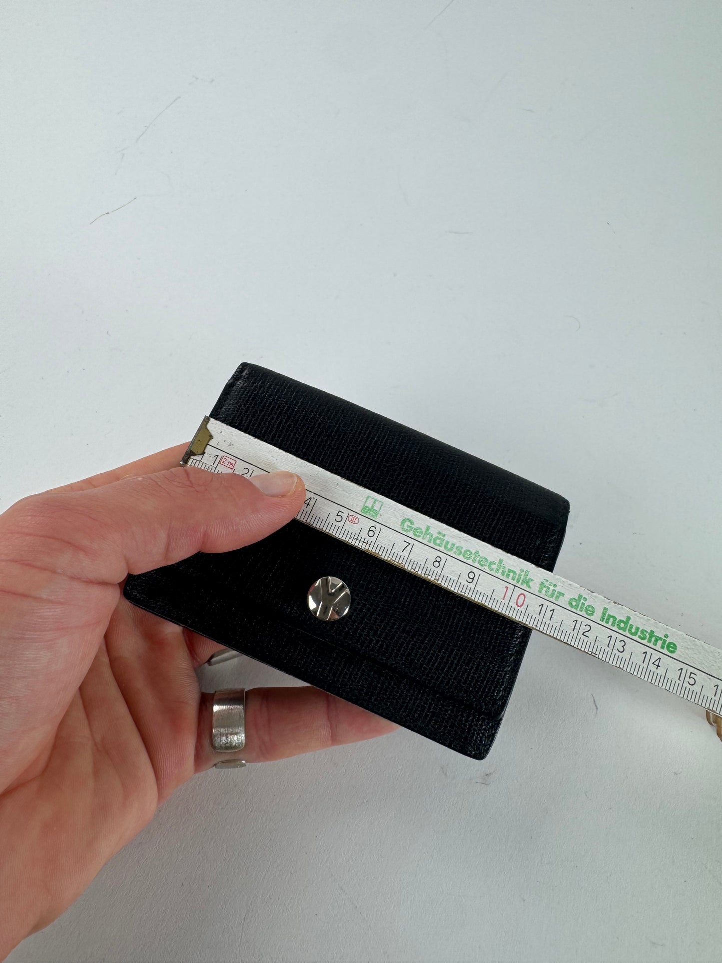 Vintage Yves Saint Laurent Leather card Holder Black