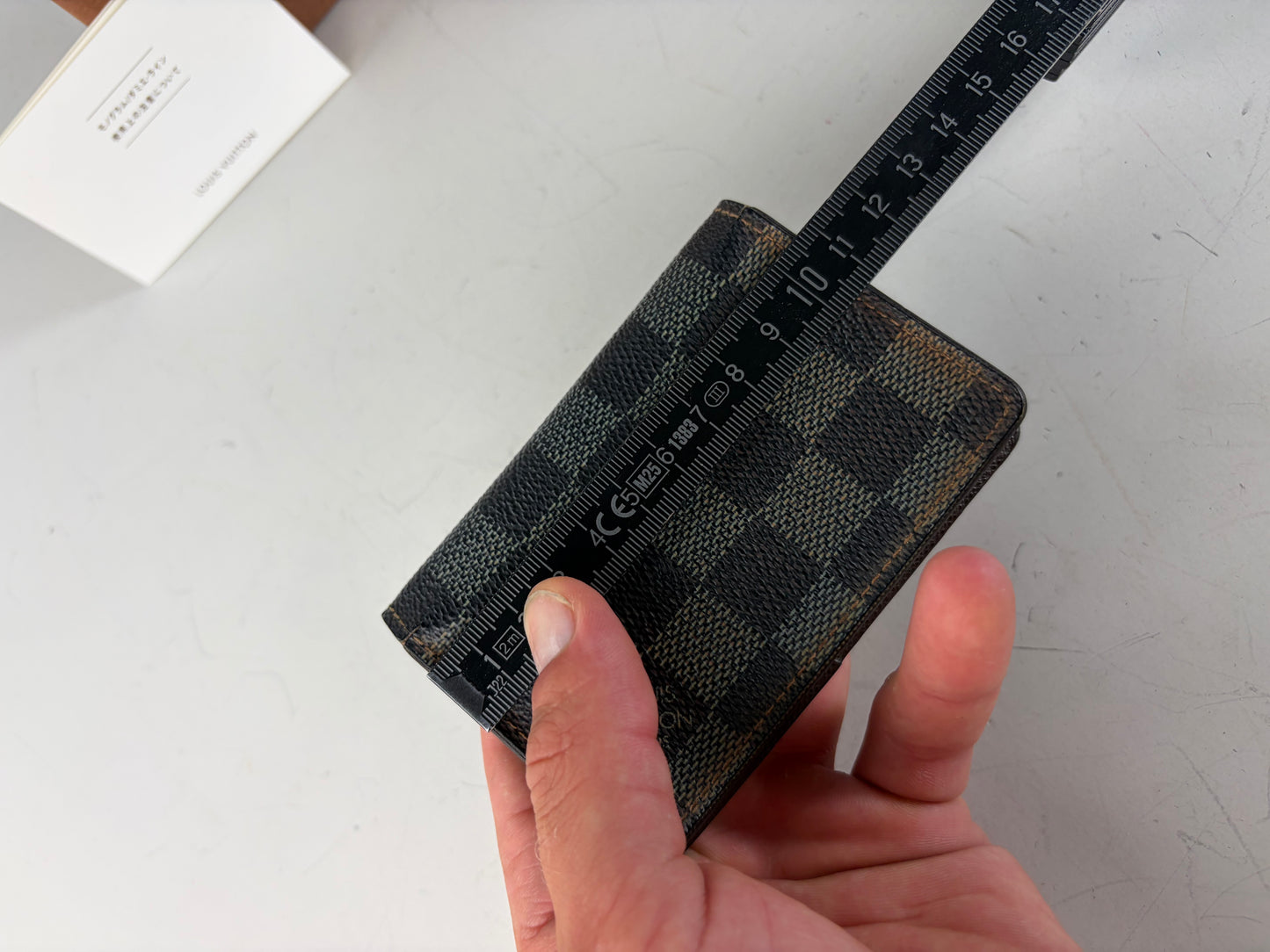 Vintage Louis Vuitton Damier Canvas Card Holder Black Brown